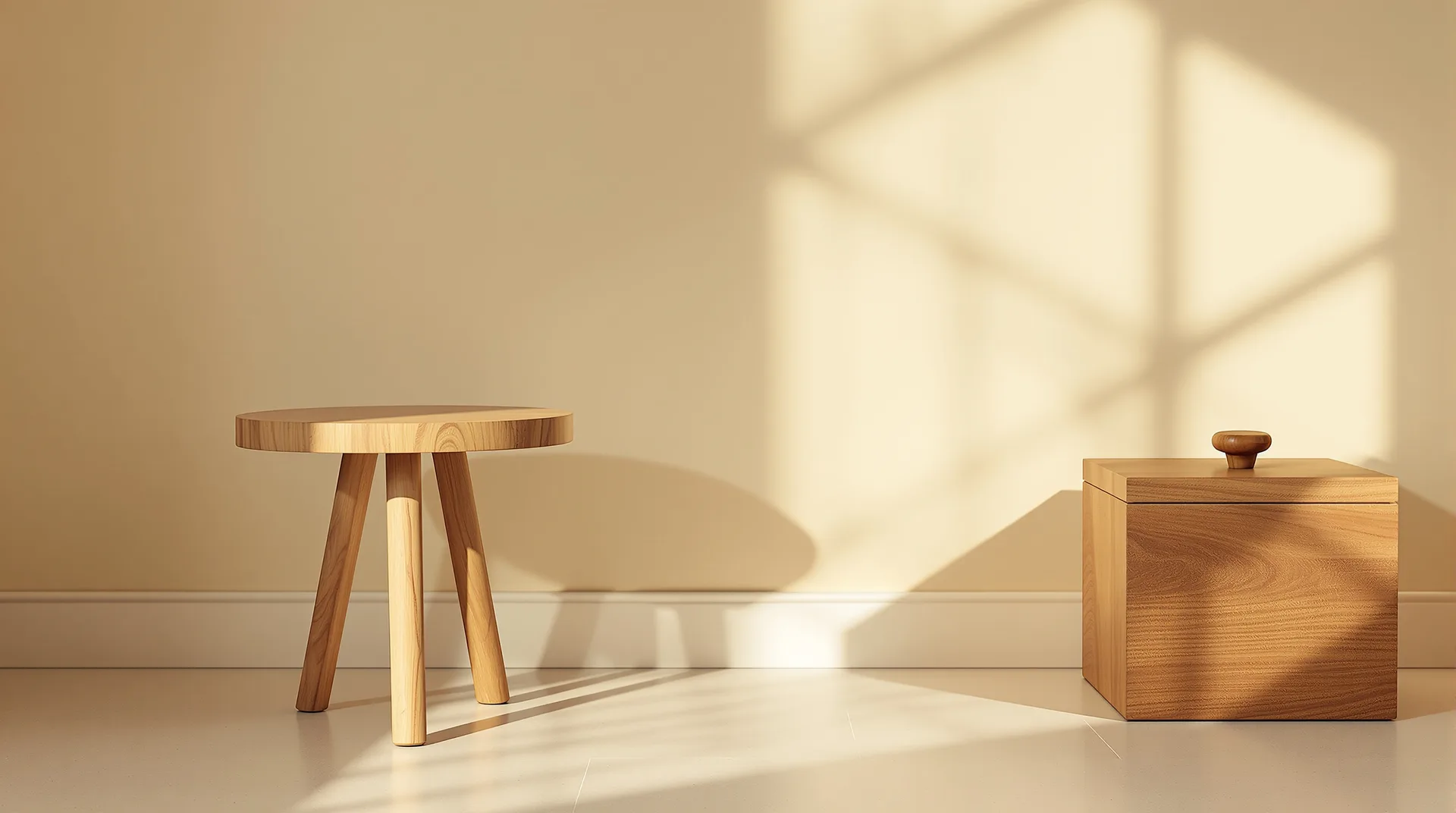 Table d’appoint en chêne, planche en noyer et saladier en bois tourné